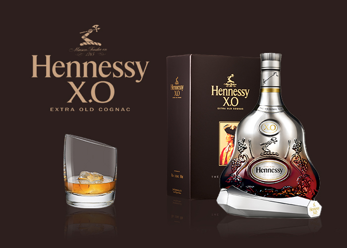 Métallisation SAGA Décor bouteille verre Hennessy XO